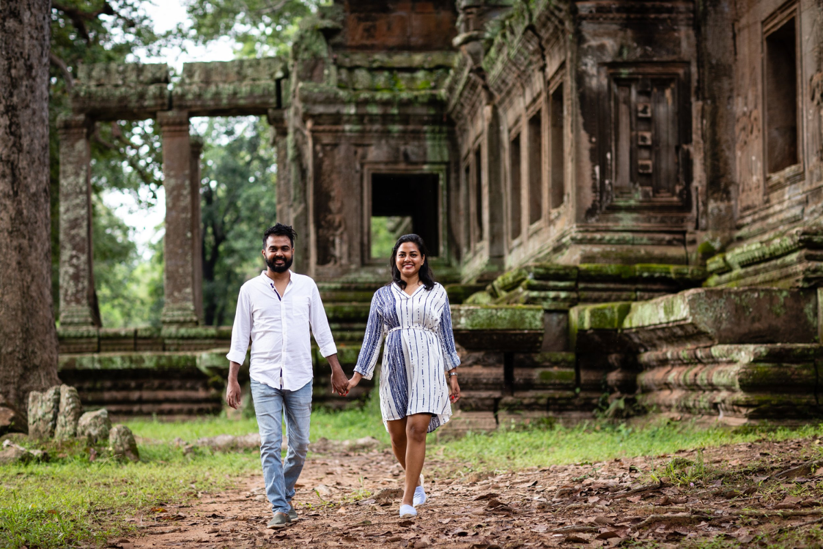 A Couple in Angkor Wat - World Mate Travel