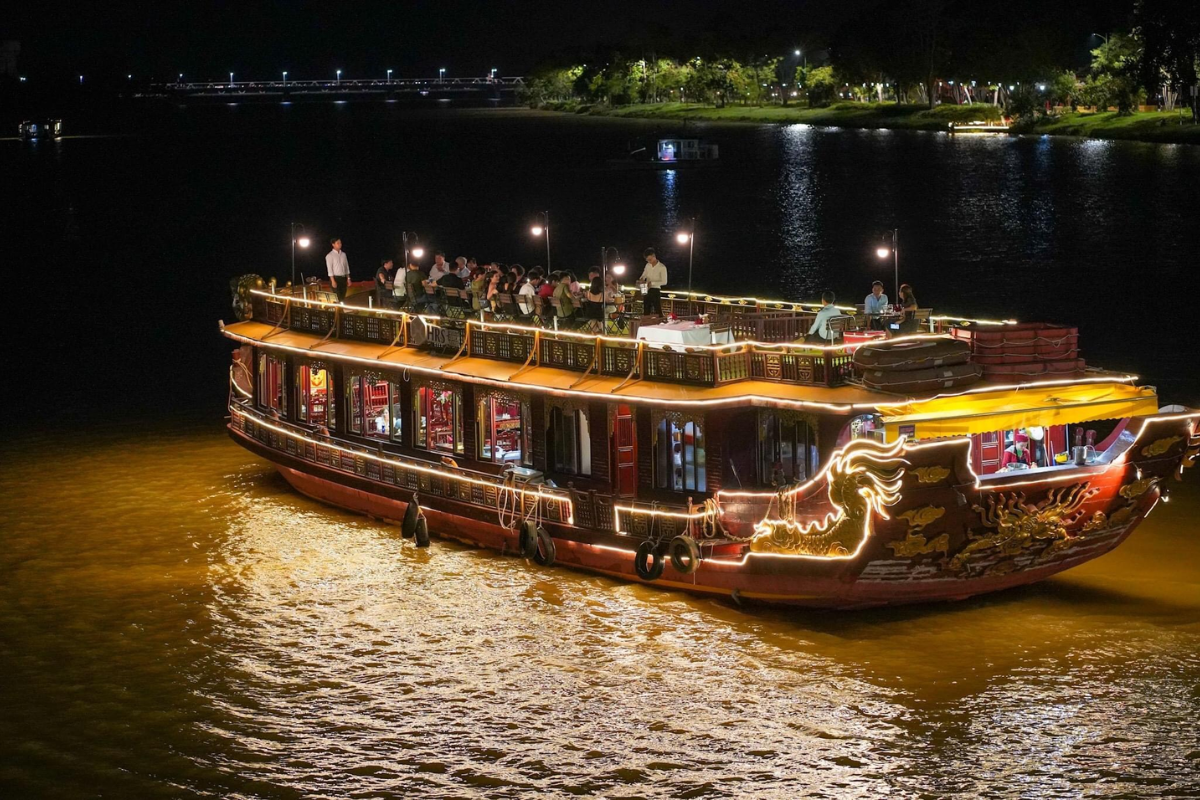 Evening cruise on the Perfume River in Hue