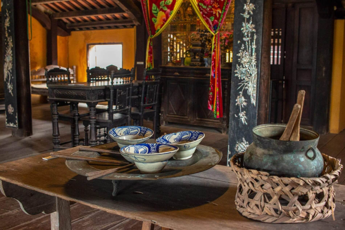 Trade ceramics on display inside Hoi An museum