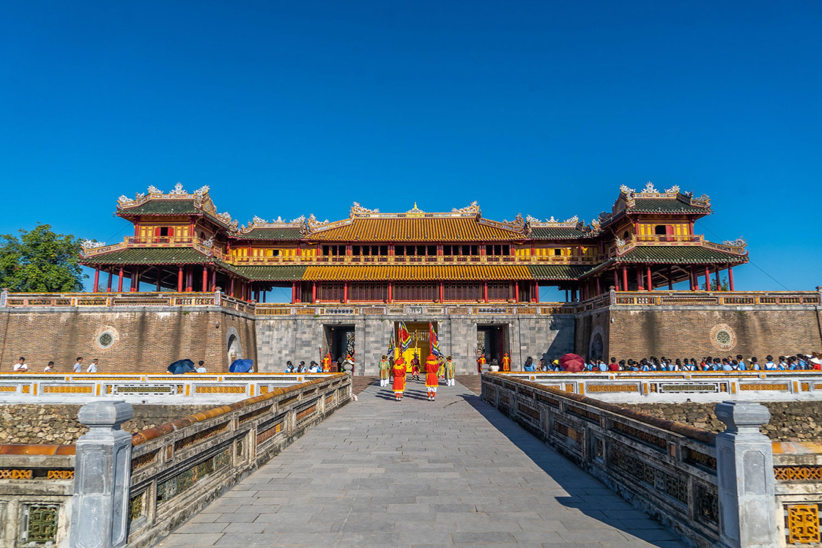 Imperial Citadel of Hue under the July sun