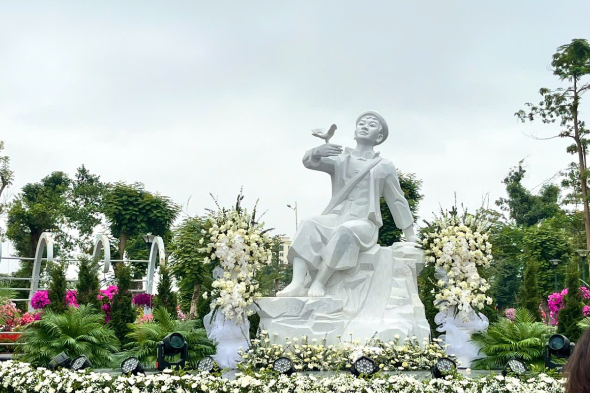 Kim Dong Monument commemorating a young revolutionary hero in Pac Bo