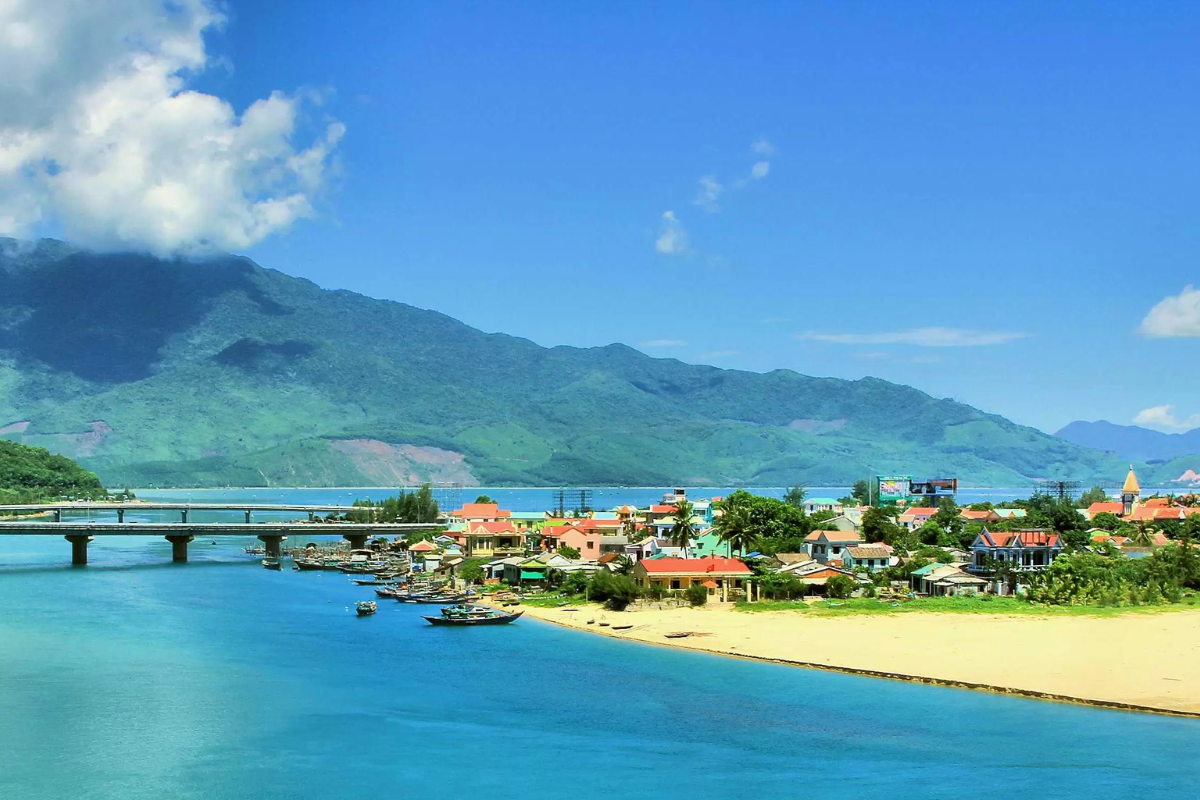 Crystal-clear waters and white sands of Lang Co Beach in Hue