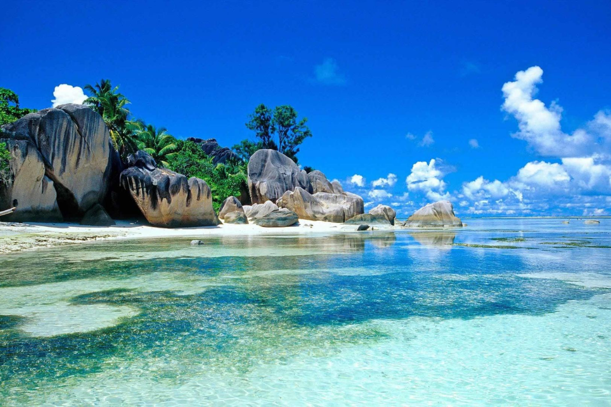 My Khe Beach in Da Nang with clear skies and calm waters