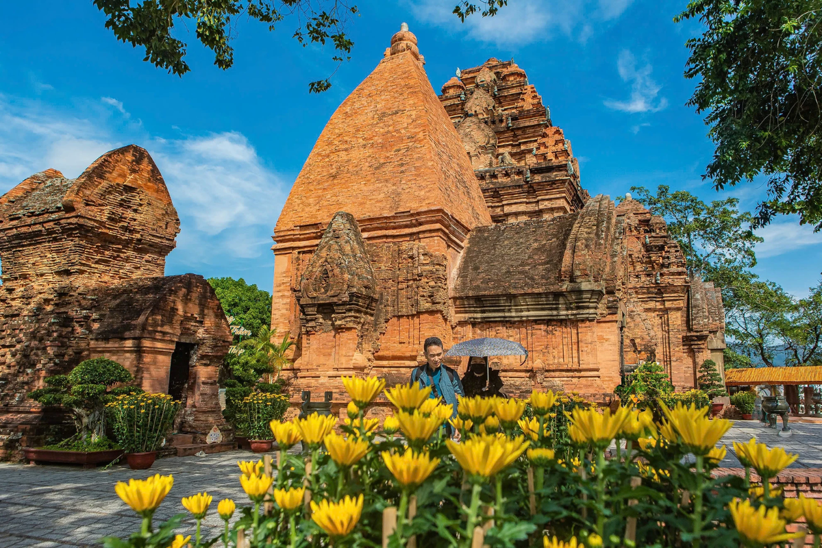 Ancient Cham architecture at Ponagar Towers in Nha Trang