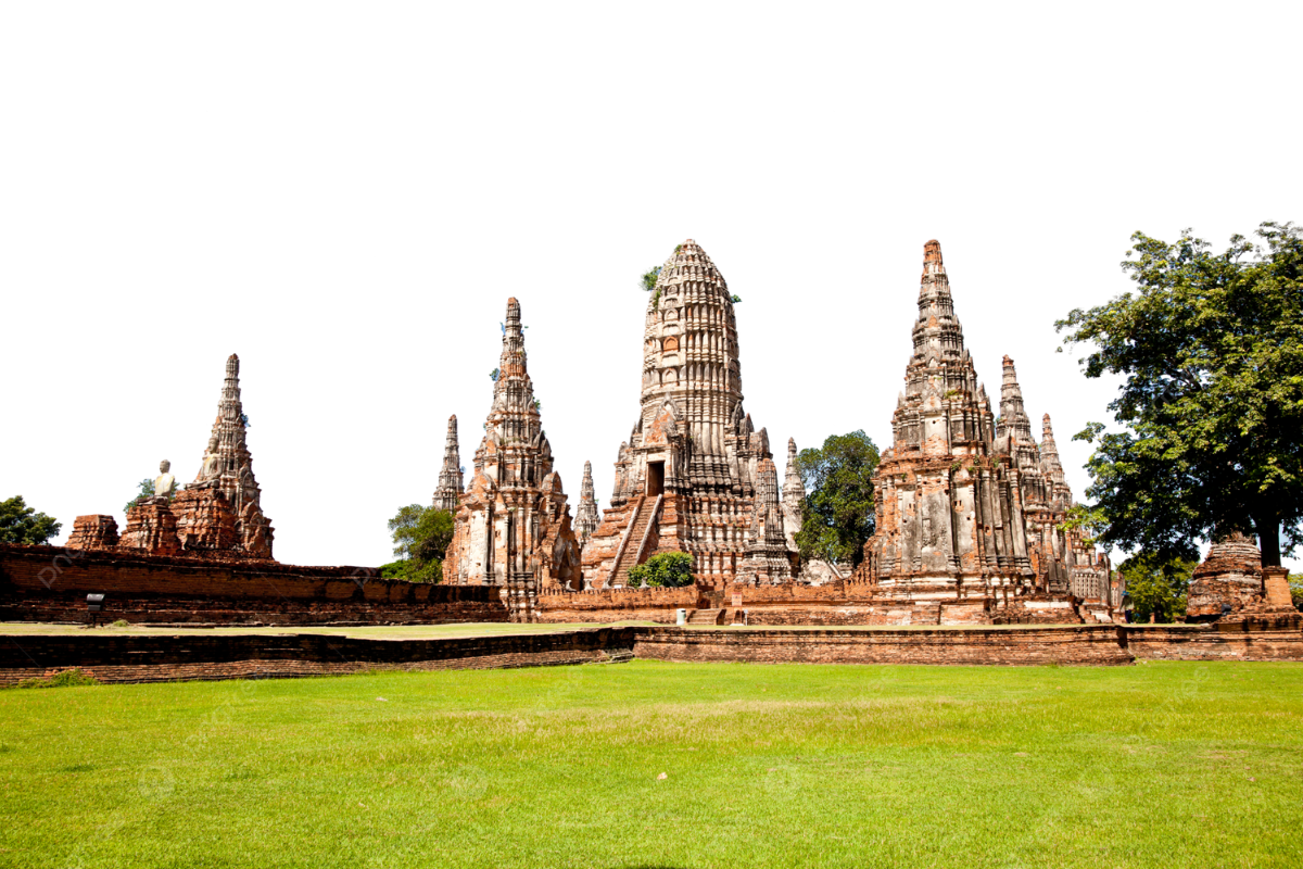 Impressive Khmer-style prang and chedis at Wat Chai Wattanaram