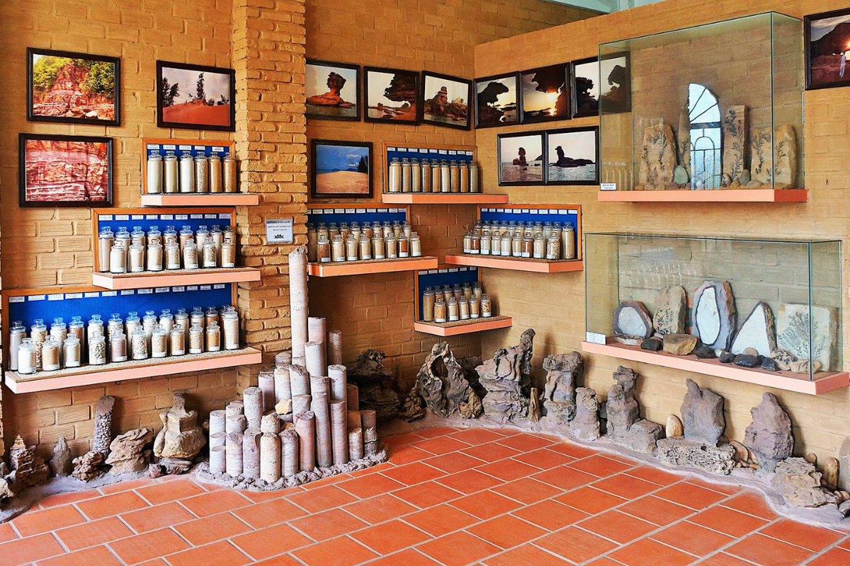 Interior of Coi Nguon Museum displaying artifacts