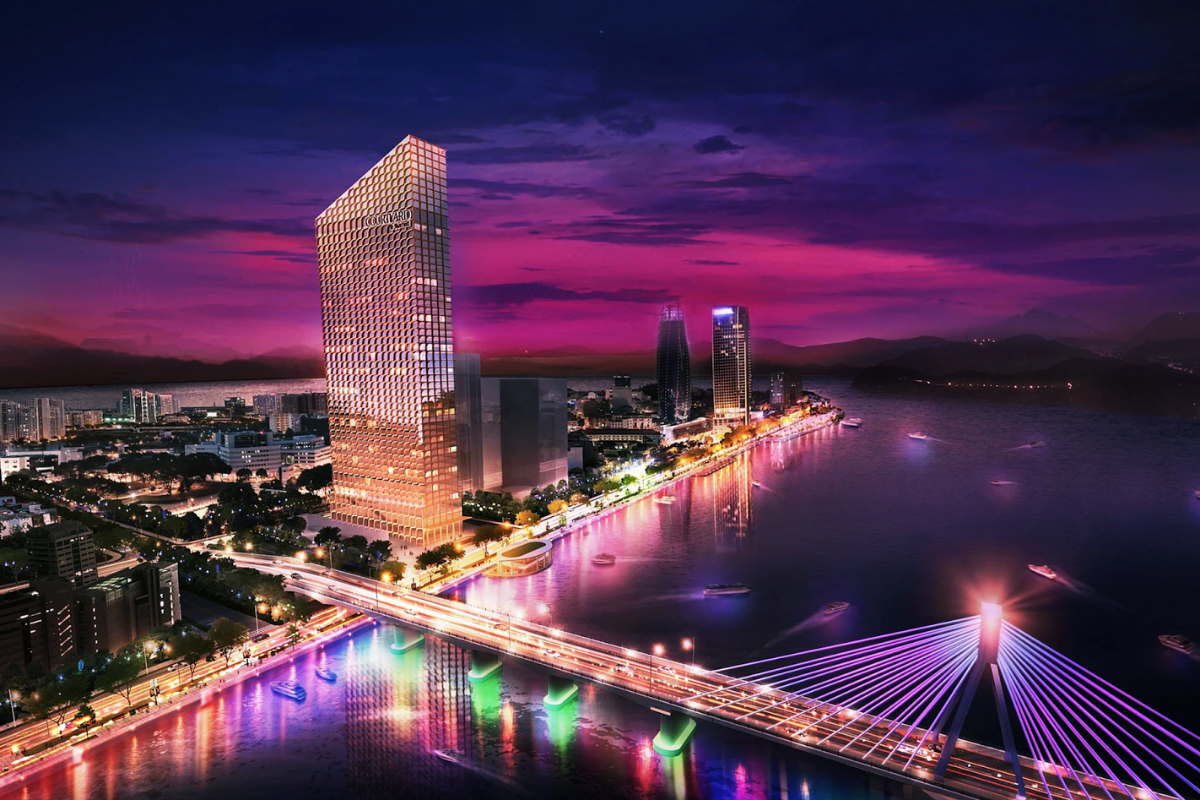 A scenic view of Da Nang city skyline