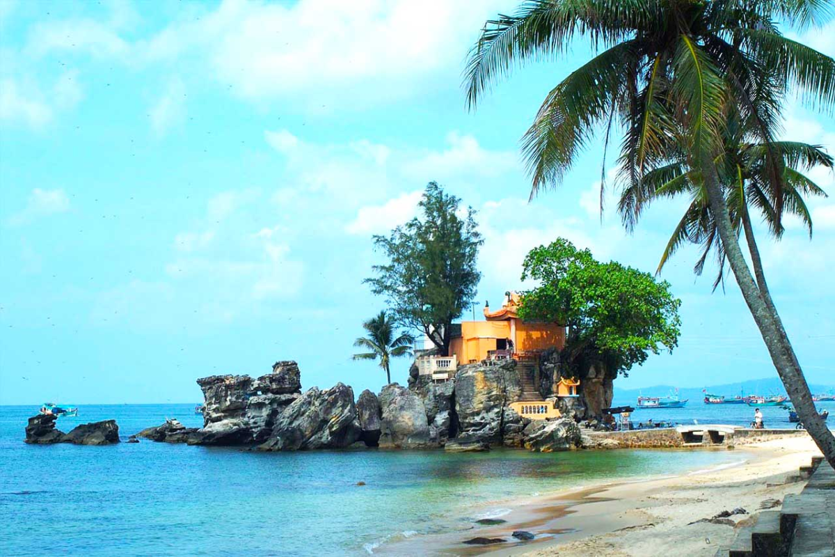 Dinh Cau Temple on the rocky hill
