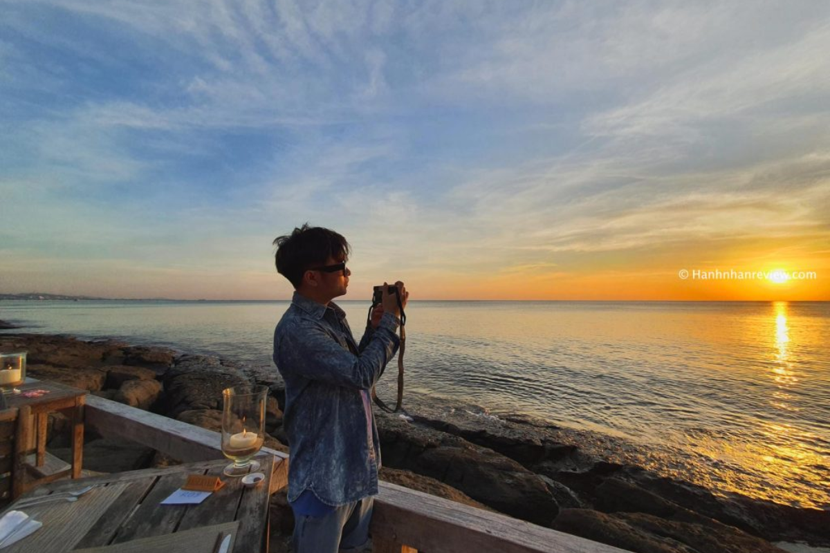 Traveler enjoying a peaceful beach in Phu Quoc