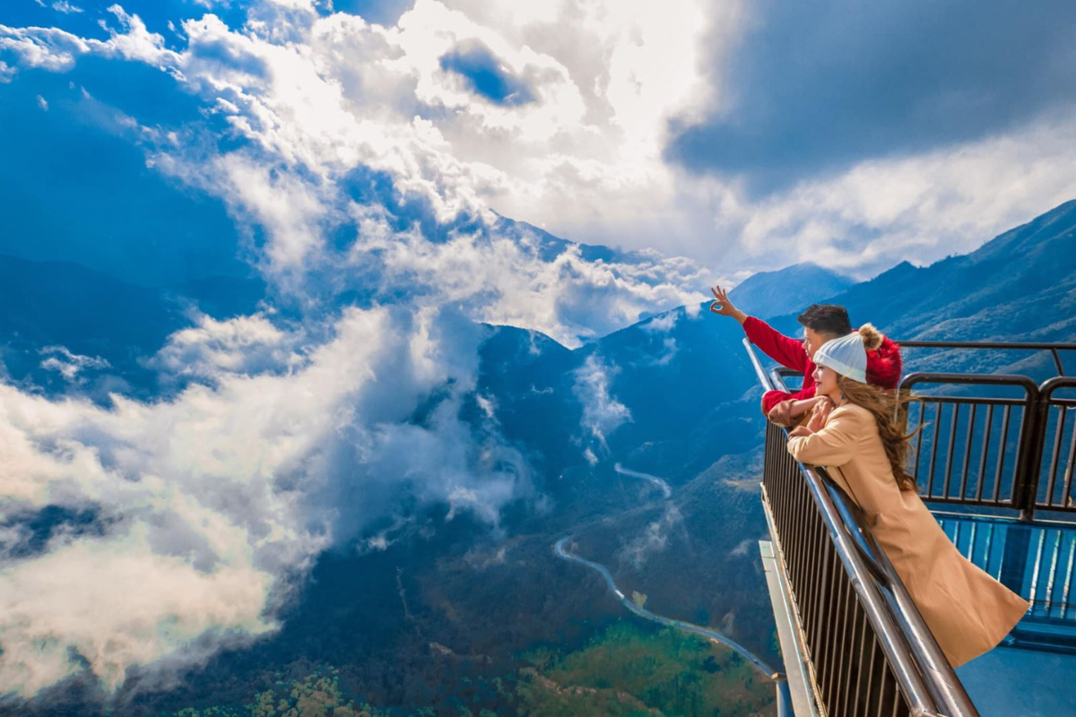 Beautiful springtime weather in Sapa Vietnam